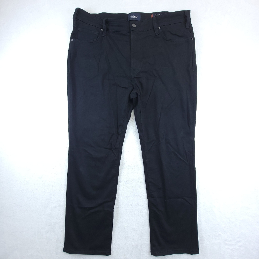 34 Heritage Charisma Comfort-Rise Classic Black Stretch Denim Mens 40x30 (40x28)